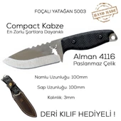 Foçalı 5003 Yatağan El Yapımı 20cm Kompakt Av Kamp Bıçağı thumbnail 3