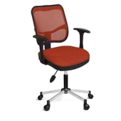 Türksit 807 File Çalışma Koltuğu Metalik Gri Boyalı Ayak Turuncu - 1