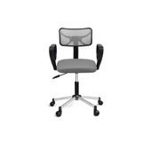 Türksit Buse Çalışma Koltuğu Metalik Gri Boyalı Ayak Gri - 1