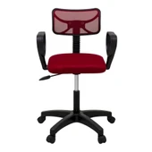 Türksit Buse Çalışma Koltuğu Plastik Ayak Kirmizi - 1