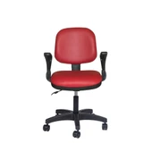 Türksit Kozmo Lux Kollu Çalışma Koltuğu Deri Kırmızı - 1