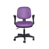 Türksit Kozmo Lux Kollu Çalışma Koltuğu Deri Lila - 1