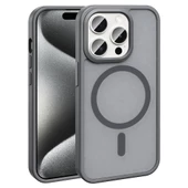 Vendas iPhone 15 Pro Max Kılıf Magsafe Şarj Özellikli Mat Arka Yüzey Zore Sio Kapak - 10
