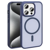 Vendas iPhone 15 Pro Max Kılıf Magsafe Şarj Özellikli Mat Arka Yüzey Zore Sio Kapak - 9
