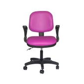 Türksit Kozmo Lux Kollu Çalışma Koltuğu Deri Pembe - 1