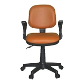 Türksit Kozmo Lux Kollu Çalışma Koltuğu Deri Turuncu - 1