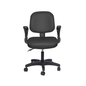 Türksit Kozmo Lux Kollu Çalışma Koltuğu Kumaş Siyah - 1