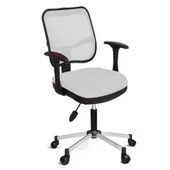 Türksit 807 File Çalışma Koltuğu Metalik Gri Boyalı Ayak Beyaz - 1