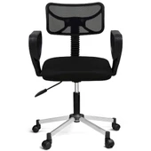 Türksit Buse Çalışma Koltuğu Metalik Gri Boyalı Ayak Siyah - 1