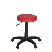 Türksit Amortisörlü Tabure Deri Plastik Ayak Kırmızı - 1