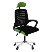 Türksit Karizma File Müdür Koltuğu Metalik Gri Boyalı Ayak Siyah-F,Yeşil - 1