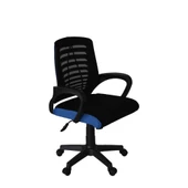 Türksit Karizma File Çalişma Koltuğu Plastik Ayak Siyah- Mavi - 1