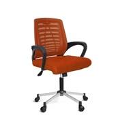 Türksit Karizma File Çalişma Koltuğu Metalik Gri Boyalı Ayak Turuncu - 1