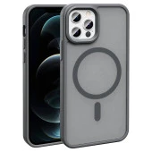 Vendas iPhone 12 Pro Kılıf Magsafe Şarj Özellikli Mat Arka Yüzey Zore Sio Kapak thumbnail 3