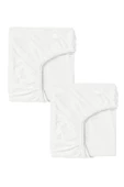2 Adet 40 x 80 + 10 cm Anne Yanı Lastikli Penye Kumaş Bebek Çarşafı - 1