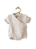Naturaborn GOTS Organik Sertifikalı Müslin Kimono Yaka Bebek Body - 11