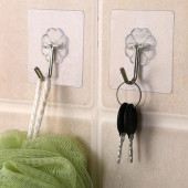 5'li Paket Pratik Şeffaf Yapışkanlı Askılar, Su ve Yağ Dayanıklı - Ağır Yük Taşıma Kapasitesi, Mutfak ve Banyo İçin - 2