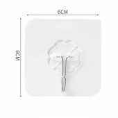 5'li Paket Pratik Şeffaf Yapışkanlı Askılar, Su ve Yağ Dayanıklı - Ağır Yük Taşıma Kapasitesi, Mutfak ve Banyo İçin - 5