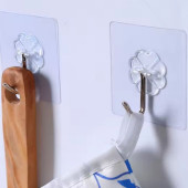 5'li Paket Pratik Şeffaf Yapışkanlı Askılar, Su ve Yağ Dayanıklı - Ağır Yük Taşıma Kapasitesi, Mutfak ve Banyo İçin - 8