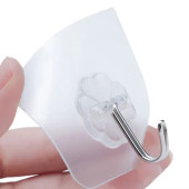 5'li Paket Pratik Şeffaf Yapışkanlı Askılar, Su ve Yağ Dayanıklı - Ağır Yük Taşıma Kapasitesi, Mutfak ve Banyo İçin - 9