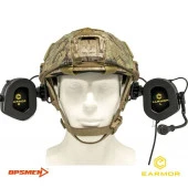 OPSMEN EARMOR M32X MOD3 KASK TIPI MIKROFONLU ATIS KULAKLIGI - 1