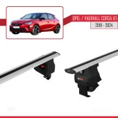 Opel / Vauxhall Corsa (F) 2019 ve Sonrası ile uyumlu ACE-4 Ara Atkı Tavan Barı GRİ - 1