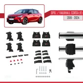 Opel / Vauxhall Corsa (F) 2019 ve Sonrası ile uyumlu ACE-4 Ara Atkı Tavan Barı GRİ - 3