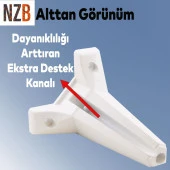 Mobilya TV Ünitesi Çekyat Koltuk Kanepe Destek Ayağı 15 cm Beyaz Baza Ayak 6'lı Set thumbnail 6