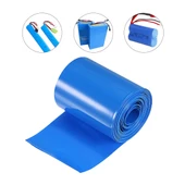 1 MT PVC ISI BORUSU MAVİ SHRINK 450 MM 18650 PİL YALITIM ISI BÜZÜLME KABLO KILIFI - 1