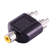 1 RCA DİŞİ/2 RCA ERKEK ÇEVİRİCİ JACK - 1