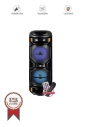 Torima D27 Siyah RGB Işıklı Mikrofonlu Kumandalı USB/TF/FM/MIC/BT Bluetooth Hoparlör thumbnail 1