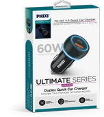 PHİXİ UPD4260 ÇİFT ÇIKIŞLI PD DESTEKLİ 60W ARAÇ ŞARJ ADAPTÖRÜ - 2