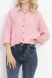 Oversize Gömlek Pembe - 18670.701. - 6