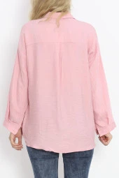 Oversize Gömlek Pembe - 18670.701. - 10