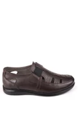 Walkenzo 3901 Ortopedik Hakiki Deri Erkek Sandalet Ayakkabı thumbnail 4