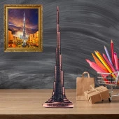 Vintage Metal Burj Khalifa Biblo Bakır 22 cm Burç Halife - 2