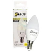 ORBUS ORB-5WS C37 E14 4.8 WATT 425 LÜMEN SARI TASARRUFLU AMPÜL - 1