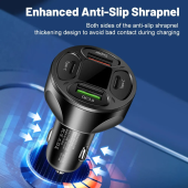 Zuidid LED Dijital Ekranlı 2 USB + 2 Type C Portlu Hızlı Araç Şarjı - 5