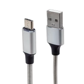POWERMASTER PM-3793 SAMSUNG METAL ÖRGÜLÜ DATA VE ŞARJ KABLOSU - 2