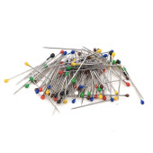 Renkli iğne - Eşarp iğnesi Başörtü iğnesi Türban Şal iğnesi Toplu iğne - Color Pins ( 100 Adet ) - 1