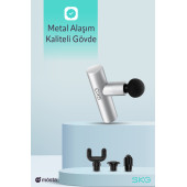 SKG F3 Lite Mini Taşınabilir Masaj tabancası 4 Darbe Yoğunluğu, Farklı Bölgelerde kullanım sağlayan 4 modüler Masaj Başlığı, Ergonomik 230gram - 5