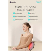 SKG T1-2 PRO Masaj Yastığı, Özel Termoterapi-Isı Terapisi, Bel, Kalça, Sırt, Omuz Boyun Masaj Aleti, Kablosuz ve Type-C - 3