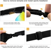 XBYC G4668 Bisiklet Gözlük 5 Lensli Spor Bisiklet Sürüş Gözlüğü Kırmızı Siyah Çerçeveli - 6