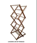 HK Ahşap Kurutmalık, Çamaşır Kurutmalık, Çamaşır Askısı, Dilsiz Uşak, Askılık, Doğal Verniksiz thumbnail 2