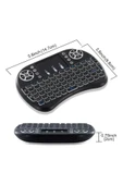 Bluetooht Uyumlu Kablosuz Klavye Mouse Tv Klavye Işıklı Kablosuz Mini Klavye Dokunmatik Mouse - 2