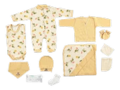 %100 Organik Pamuk Bebek Takımı Hastane Çıkışı Yenidoğan Set 10 Parça - 1