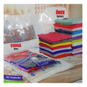 3 Adet Büyük Boy 80 Cm X 100 Cm Vakumlu Poşet Vakumlu Hurç Vakumlu Torba Yorgan Yastık Hurcu - 1