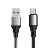 WEKO WK-22023 USB TO MICRO USB ÖRGÜLÜ GRİ 1 MT ŞARJ KABLOSU (NO:14) - 3
