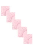5 Adet 65 x 95 + 10 cm Anne Yanı Lastikli Penye Kumaş Bebek Çarşafı - 7