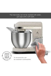Karaca 6 kademeli PRO Çift kollu aparat Hamur Yoğurma Karıştırıcı Püre ve Çırpıcı 5LT Mutfak Şefi - 6